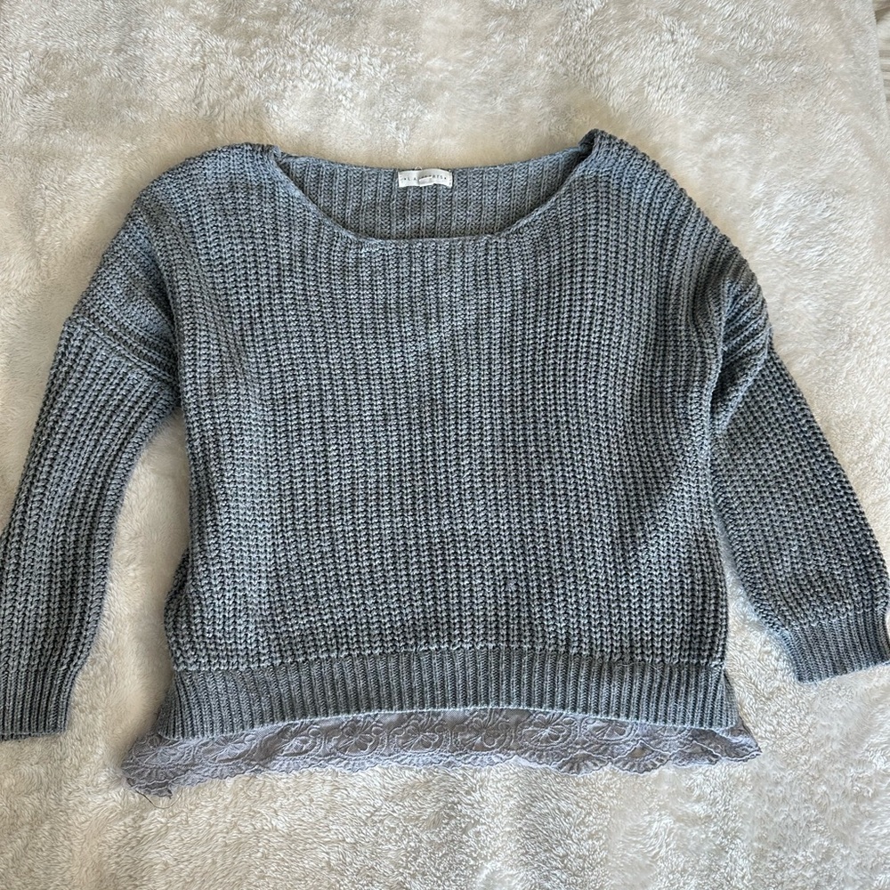 Grey Knitted Pacsun LA Hearts Sweater